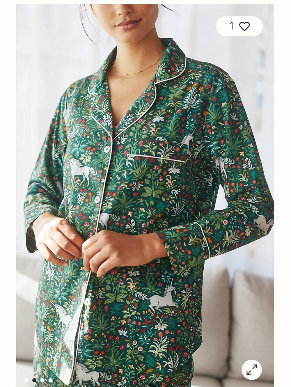 Printfresh Unicorn Garden Pajama Top